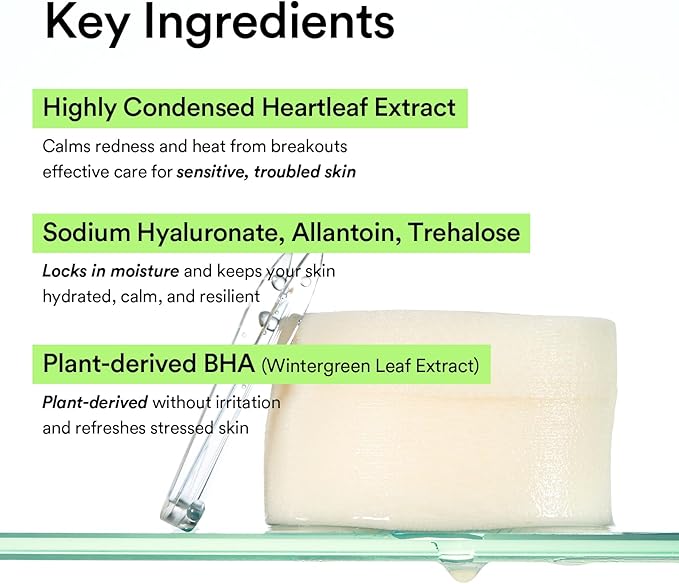 Abib Heartleaf Spot Pad Calming Touch 80pads 5.07 fl.oz. | Korean Acne Soothing Toner Pads for Face, Cleansing, Disposable, Exfoliant, Skin Care