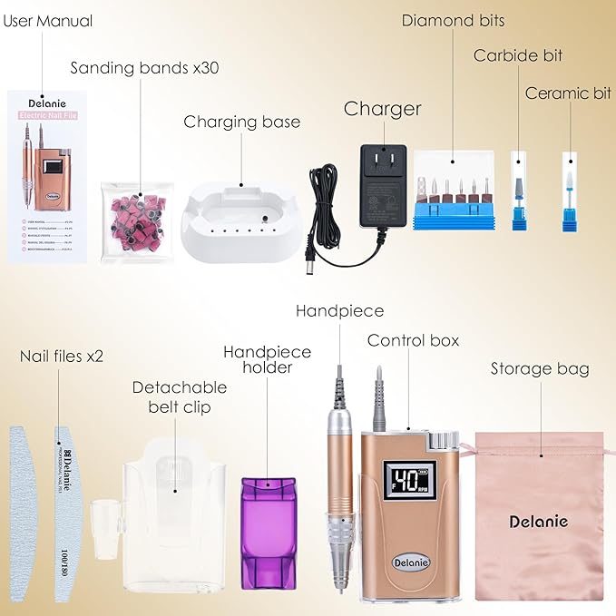 Delanie professional electric nail drill