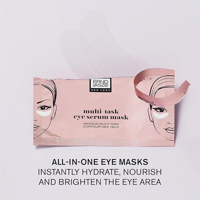 Erno Laszlo Multi-Task Serum Under Eye Mask, Hydrate and Nourish, Under-Eye Patches Improve Puffiness, Fine Lines and Dark Circles, Set of 6 Masks, 0.15 Fl Oz each - Wrinkle Patches