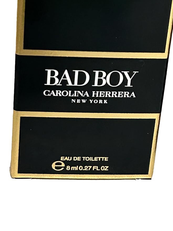 Carolina Herrera Bad Boy Eau De Toilette Mini Splash Men Perfume 8 ml / 0.27 FL Oz