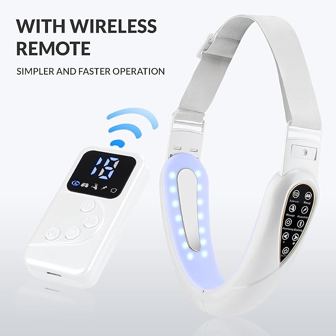 Electric Double Chin 4-in-1 Massager Machine, V-Face Jawline Sculpting Device with 5 Modes for Women