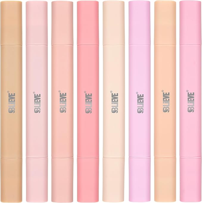 BLIEVE- Aesthetic Bible Highlighters No Bleed Through Assorted Colors, Cute Highlighter Dual Tip For Journaling Supplies And School Accessories, Bible Highlighters And Pens No Bleed (ROSES)