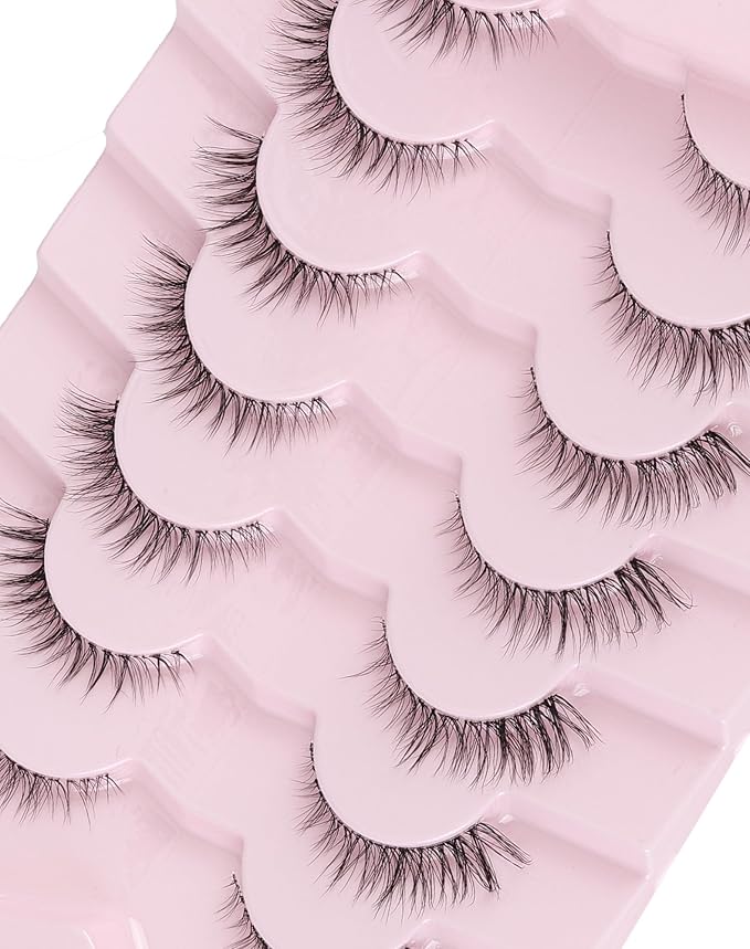 Lashes Natural Look False Lashes Wispy Lashes Fake Eye Lashes Strip Lashes Natural Eyelashes Wispy Natural Lashes UP24