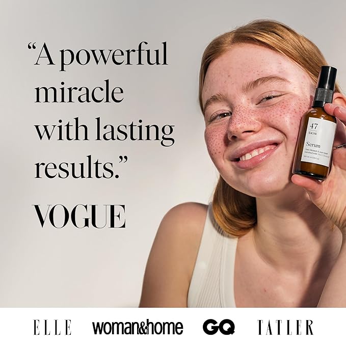 47 Skin Hydrating Face Serum for Clearing Acne & Scars, Anti-Blemish & Scar Repair Serum Skincare Treatment with Silver Chitoderm - Smooth Skin Moisturiser (1.01 oz)