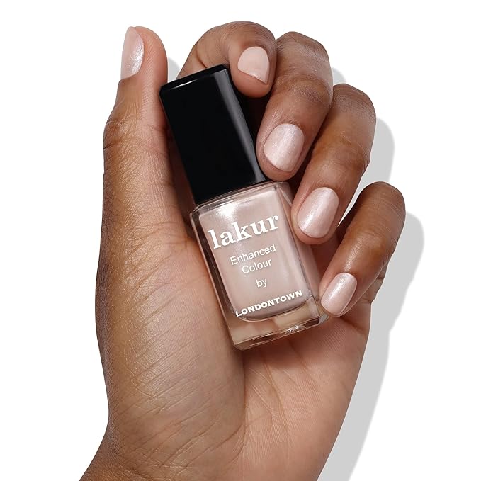 LONDONTOWN lakur Nail Polish - Chip-Resistant, Non-Toxic, Conditions & Hydrates Nails | Shimmery Shimmery Champagne, Pearl, .40 fl oz