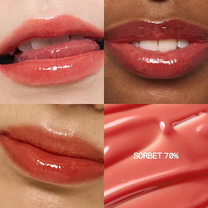 fwee 3D Voluming Gloss 70% (Rich) | Sorbet 70% l High Shine, Non-Sticky Lip Gloss for Makeup | Long-Lasting, Moisturizing Gel Formula | 30%, 70% Pigment Options | 5.3g