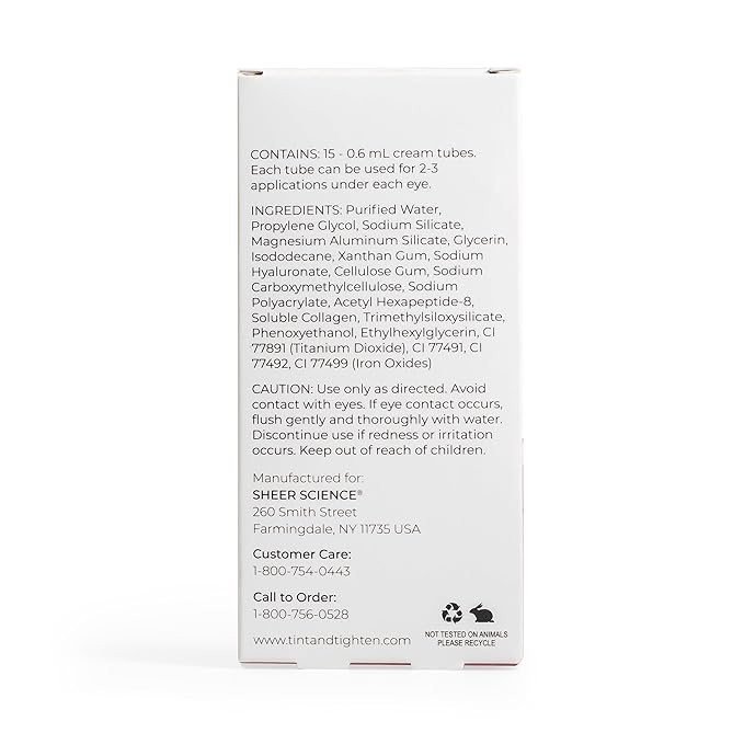 Tint and Tighten Color Smoothing Eye Cream for Wrinkles – Anti Aging Cream Visibly Reduces Under Eye Wrinkles – Eye Cream for Dark Circles and Puffiness – Instant Eye Bag Remover