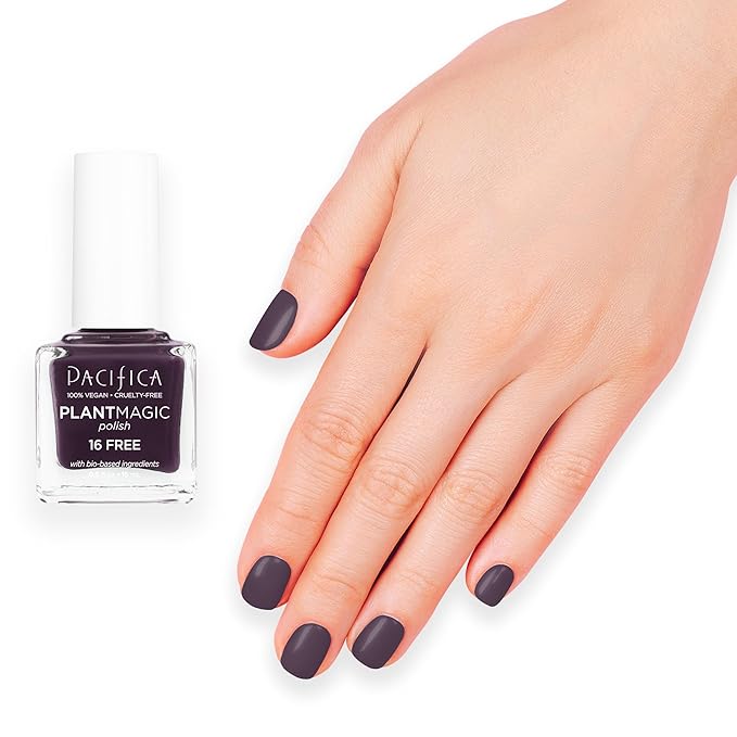 Pacifica Natural Nail Polish – Plant Magic Translucent Purple Nail Base - Plant Based, Non-Toxic & Clinically Tested - Lasting Colors, Chip-Resistant, Clean Beauty, Dermatologist Approved, Royals