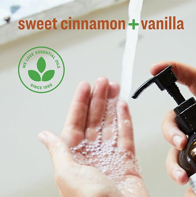Everyone Liquid Hand Soap, 12.75 Ounce (Pack of 3), Sweet Cinnamon + Vanilla, limited edition, made with Essential Oils for kitchen and bathroom