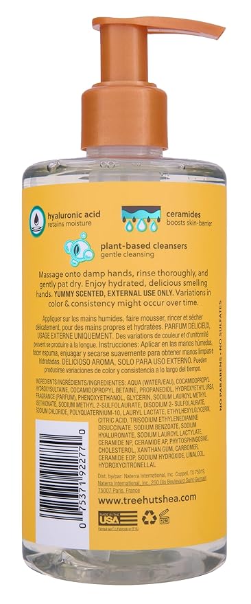 Tree Hut Sunkissed Poppy Serum Infused Hand Wash, Nourish & Hydrate Hands with Strengthening Skin Care, Long Lasting Scent, Cleanse & Lock in Moisture, 11 fl oz.