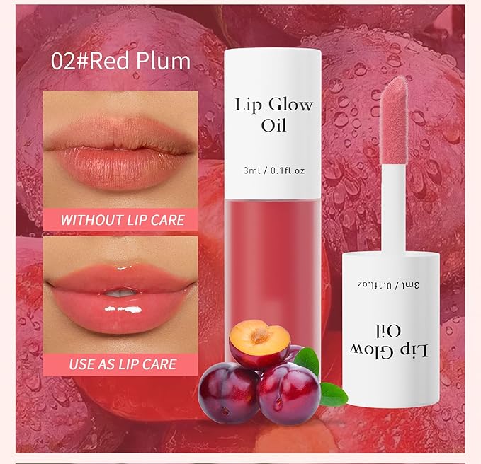 Plumping Lip Oil, Long Lasting Hydrating Plum)
