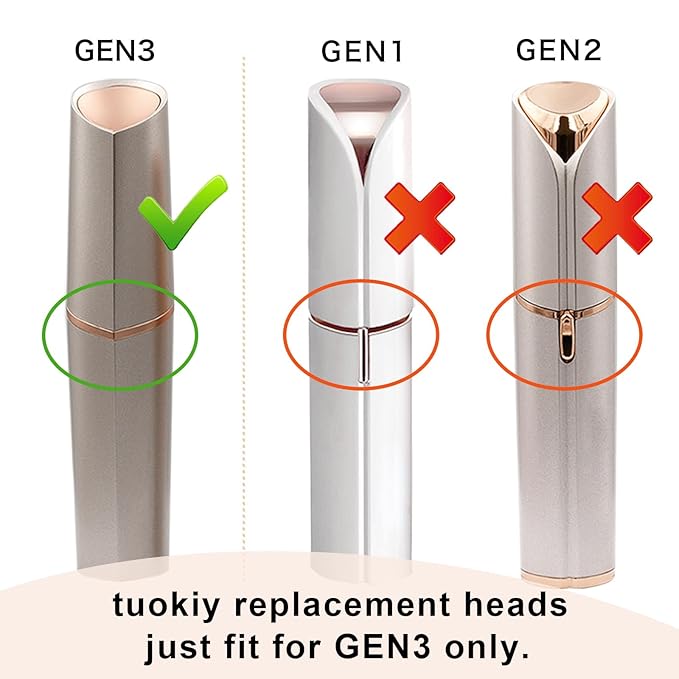 Generation 3 Replacement Heads for Finishing Touch Flawless Facial Hair Remover, Double Precision Replacement Blades Heads Compatible with New Flawless Gen 3, 6 pack
