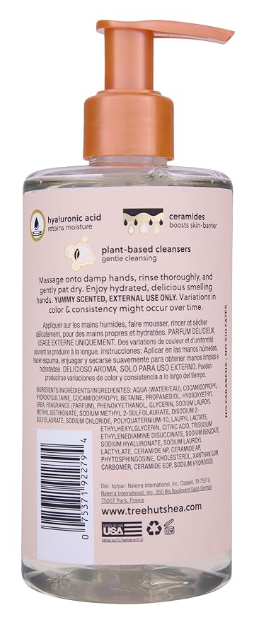 Tree Hut Vanilla Serum Infused Hand Wash, Nourish & Hydrate Hands, Strengthening Skin Care, Long-Lasting Scent, Cleanse & Lock in Moisture, Cermamides, Holiday Gift & Stocking Stuffer, 11 fl oz