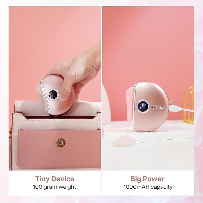 VRAIKO AlpenGlow Electric Gua Sha Device, Rose Quartz Gua Sha Facial Tools with Heat and Vibration, Gua Sha Face Massager for Lymphatic Drainage, Lift, Puffiness, Rejuvenation Natural Glow (Rose Gold)