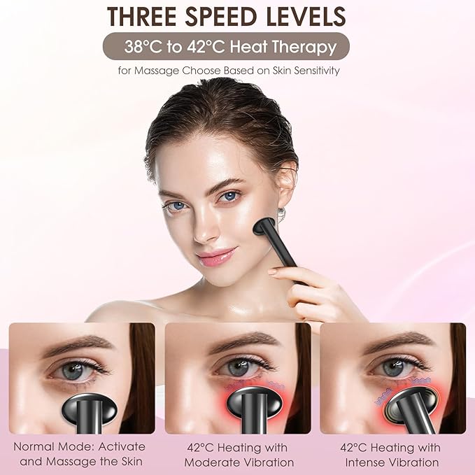 Light-Therapy-Wand, Red Light Therapy for Face and Neck, 9-in-1 Led Facial Sculptor Rejuvenation Eyes & Face Massager Tool