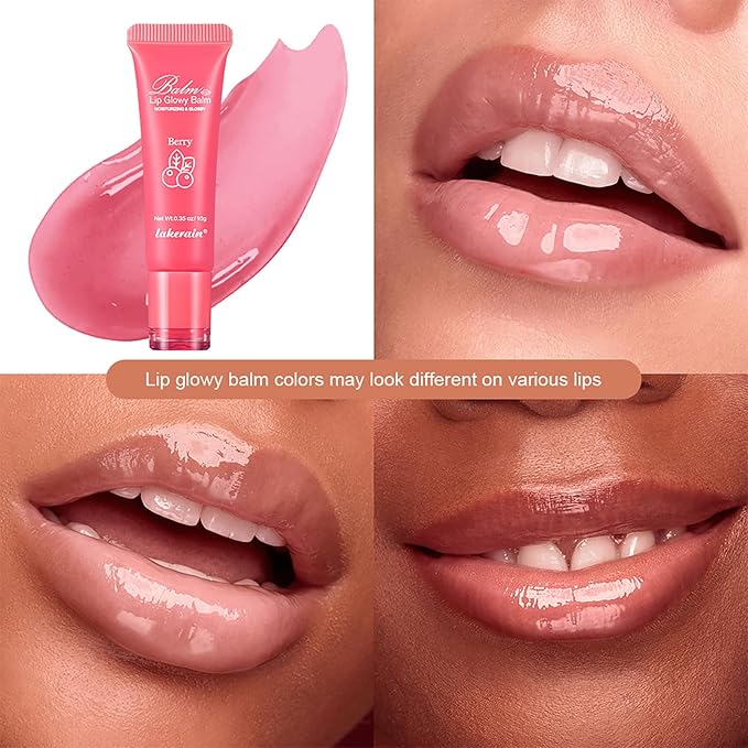 2Pcs Lip Glowy Balm and Lip Sleeping Mask Set, with 4 Flavor Options - Reduce Lip Lines, Enhance Lip Color, Hydrate & Plump Dry Chapped Lips Care (Grapefruit)