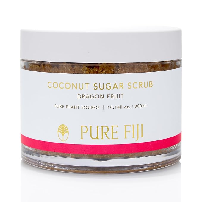 Pure Fiji Coconut Sugar Body Scrub, Dragon Fruit (10.14 Oz /300ml)