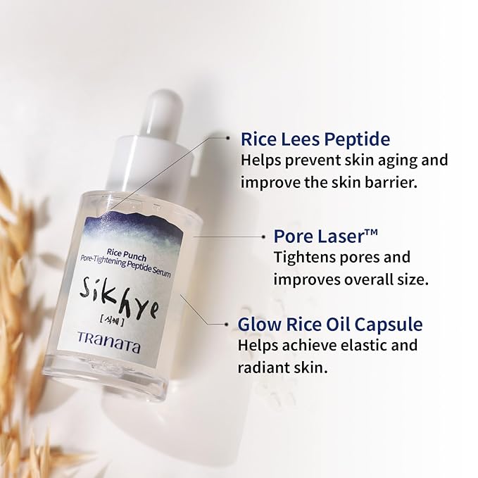 [TRANATA] Rice Punch Peptide Capsule – Hydrating Essence for Glowing, Glass Skin | Pore Refining & Firming | 80% Rice Peptide + Fermented Lactobacillus | Vegan K-Beauty Skincare