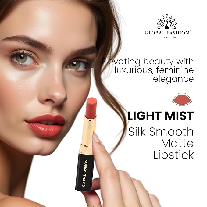 Global Fashion Silk Smooth Matte Lipstick – Long-Lasting, Luxurious Color, Rich Hydration, Lightweight Formula, Lightweight Matte Lip Color for Women, Available in Multiple Shades (116, 0.12 oz)