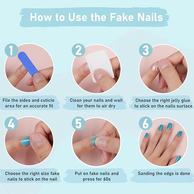 Press on Nails Cat Eye - Press On Nails Short Square for Gifts, Green Cat Eye Glue On Nails for Women Gifts, Stick On Nails in 16 Sizes - 32 PCS Soft Gel Fake Nails Kit, Chameleon