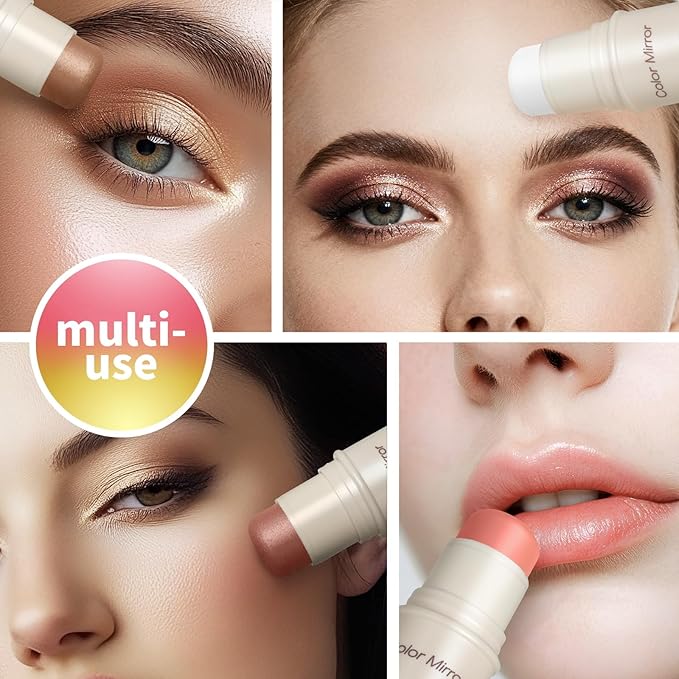 Multi-Use Makeup Stick - Blush, Lipstick, Eyeshadow & Highlighter For All Skin, Buildable Color, Long-Lasting, Lightweight, Natural Soft Finish(33 Cherry Matte), 0.158 oz