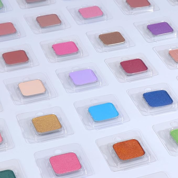 Magnetic Single Shimmer Champagne Eyeshadow with Metal Pan, Pressed Powder Eyeshadow Refill Pan, Pastel Highlight Shadow for Empty Magnetic Palette (Champagne Glow)