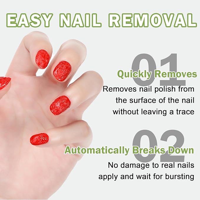 Magic Remover Gel Polish,3PCS Gel Nail Remover,Professional Gel Remover for Nails,Quickly and Easily Removedor de Esmalte Gel (15ML)