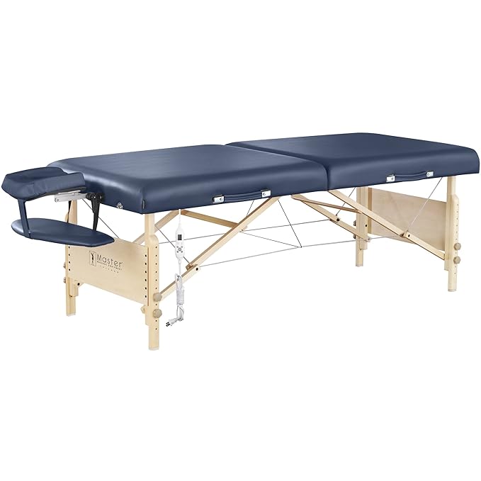 Master Massage Coronado Therma Top Portable Massage Table Heated with Built in Warming Top and 3-Inch Foam Cushioning Royal Blue (30” x 84”)
