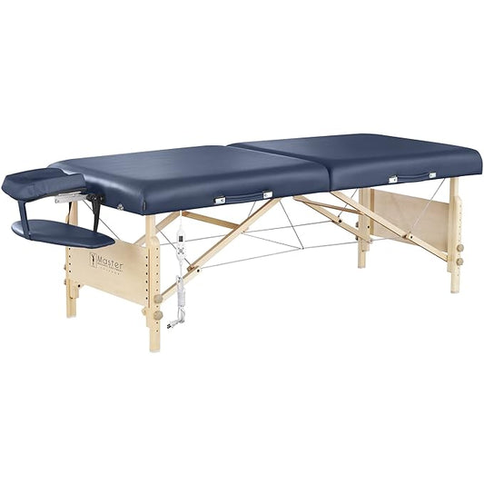 Master Massage Coronado Therma Top Portable Massage Table Heated with Built in Warming Top and 3-Inch Foam Cushioning Royal Blue (30” x 84”)