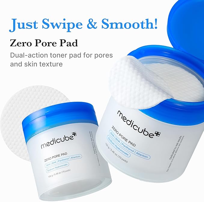 medicube Affordable Trio for Pore & Texture Care: Zero Pore Pads 2.0 and Zero Exosome Shot 7,500 PPM Spicule Facial Serum and Collagen Jelly Cream(50ml) | Skincare Set, Stocking Stuffers, Gift Sets
