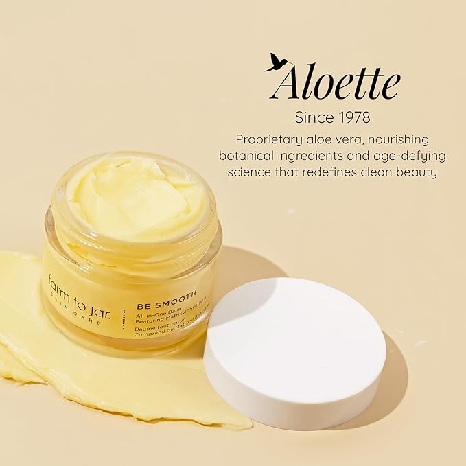 Aloette Be Smooth All-In-One Balm Body Cream for Women & Men - Body Moisturizer for Dry Skin, Fine Lines & Wrinkles - Skin Cream with Essential Oils for Firm, Soft & Natural Glow, 1 Fl Oz