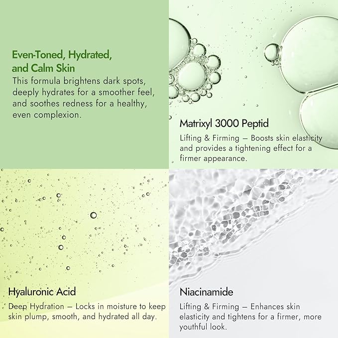 Epielle Complex Niacinamide 10% + Peptides Serum 3 fl.oz, Glowing and Firming Formula for Uneven Tone & Enlarged Pores, Anti-Aging Serum for Face, Korean Skin Care for Glass Skin