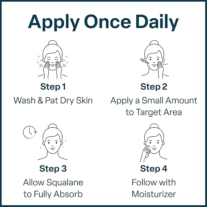 QRxLabs Squalane Oil for Face & Organic Vitamin E Oil - 2 Fl Oz, Unscented - Body & Hair Care - Fine Line & Wrinkle Treatment