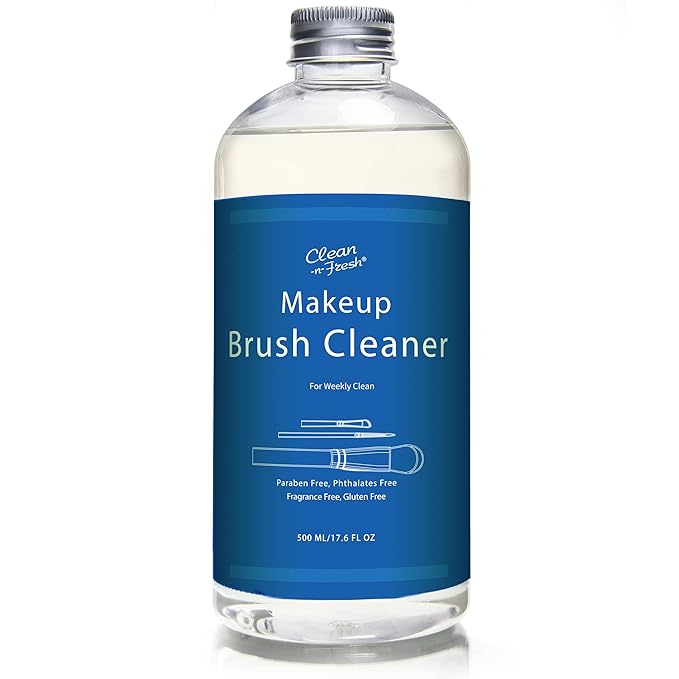17.6 FL OZ Makeup Brush Cleaner for Brushes, Sponge and Puff,Deep Cleaning Washing Cleanser Shampoo