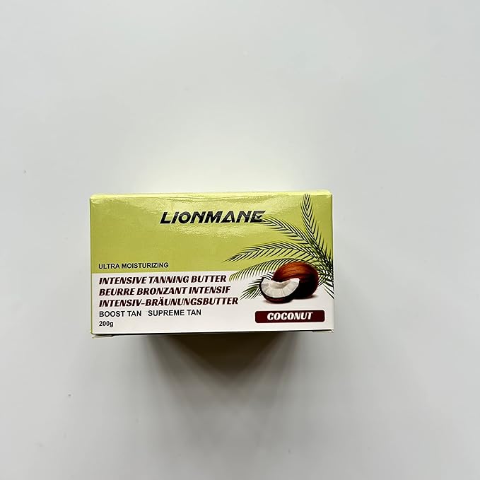 Tanning Lotion, Accelerator Tanning Cream Self Tanner Gel for Outdoor & Indoor Skin Tanning SunBeds, Intensive Powerful Tan-boosting Butter, Achieve Brown Natural Tan Skin,200g (Coconut)