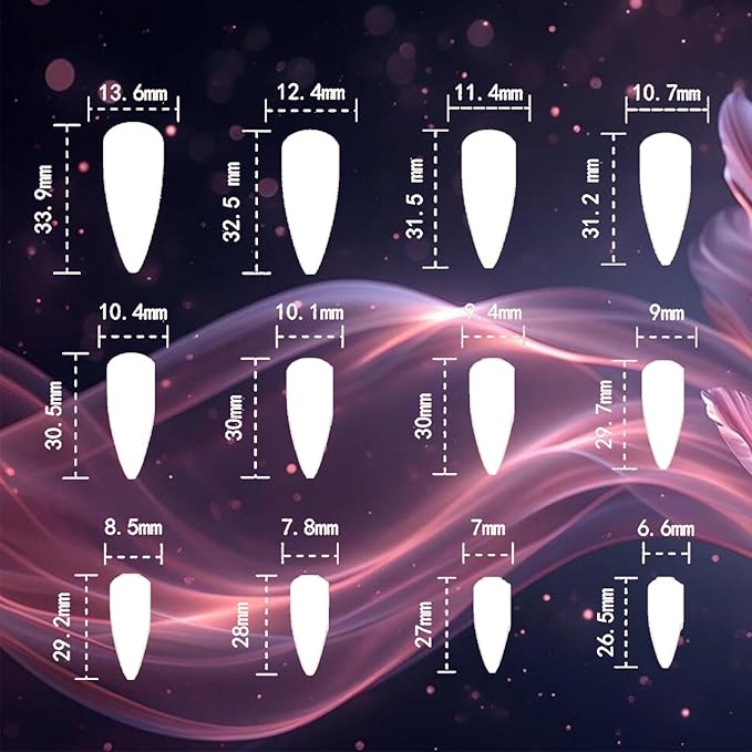 24Pcs Gold French Acrylic Full Cover Fake Nails 3D Curve Line Press on Nails Love Heart Gel Glue on Fingernails Glossy Pink Gradient Long Almond False Nail Shell Stick on Nail for Holiday Manicure Art