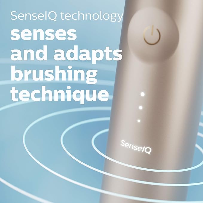 Philips Sonicare 9900 Prestige Rechargeable Electric Power Toothbrush with SenseIQ, Champagne, HX9990/11