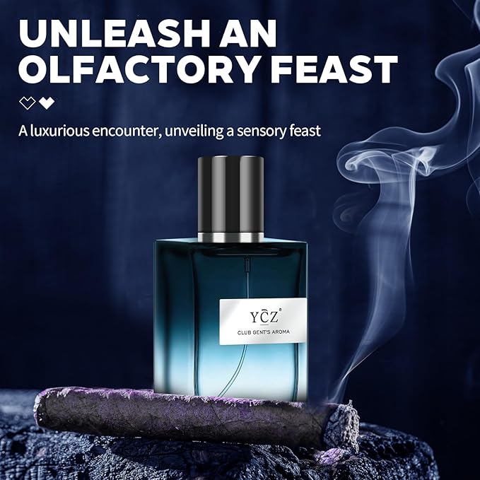 Ycz CLUB GENT'S AROMA Perfume Men, Eau de Parfum Spray, Nightclub Essential Long-Lasting Fragrance, Men's Cologne with Aromatic Woody Notes of Mint, Lemon, Special Occasions Daily Elegance