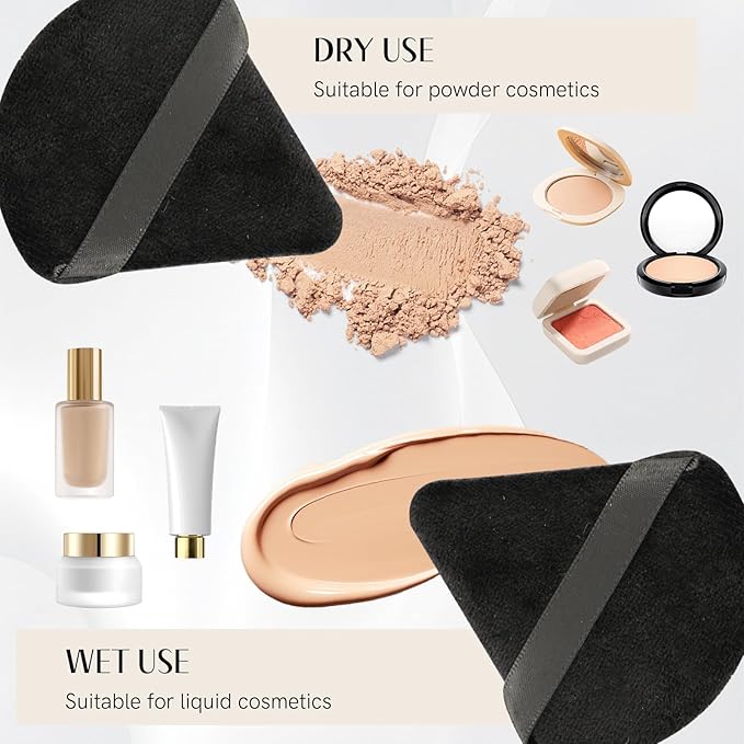 2 Pack Acrylic Makeup Mixing Palette with 2 Stainless Steel Scrapers & 10 Reusable Powder Puffs – Ideal for Facial Cosmetics, Nail Art Pigment Blending