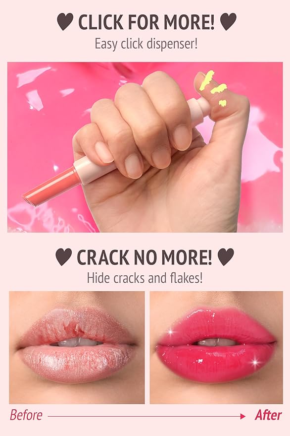 Veganize Collagen Lip Glass Balm | Hydrating Lip Balm in 9 Vibrant Colors | Moisturizing Lip Care Infused with Collagen Jelly Magic | No Animal Trial Lip Balm 0.06 oz (N0. 4 Light Peach)