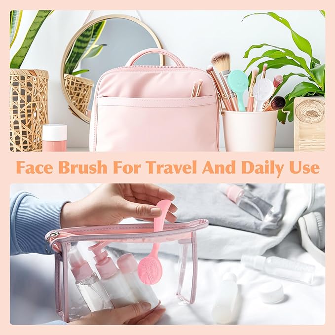 4-Piece Silicone Facial Cleansing Brush Set Manual Facial Cleansing Brush Pore Cleansing Brush Deep Cleansing Facial Brush