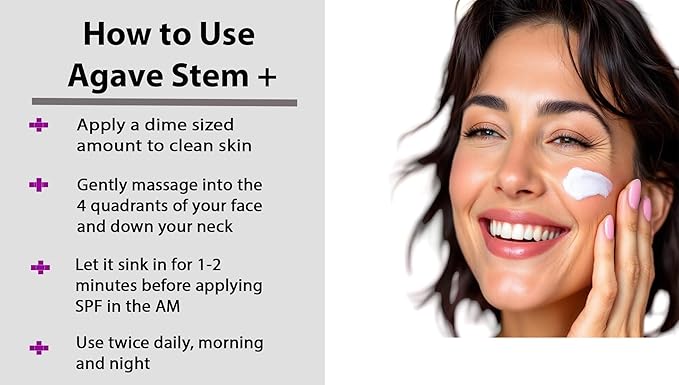 AGAVE STEM + GEL For Face – Groundbreaking Skin Care That Incorporates Agave Stem Cell Extract to Hydrate, Protect & Rejuvinate – Eliminates Fine Lines and Wrinkles – 1.7 Fl Oz