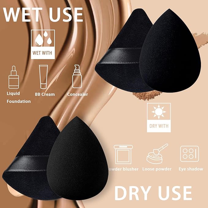 21 pcs Black Beauty Blender Makeup Sponge Bulk:Blender Sponges 21 Pcs for Liquid, Cream, and Powder, Multi-colored Pink make up sponges for foundation