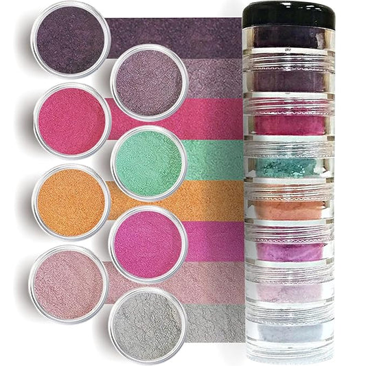 Loose Mineral Eyeshadow and Contouring Palette - Lolly Pop Candy 8 Shade Set