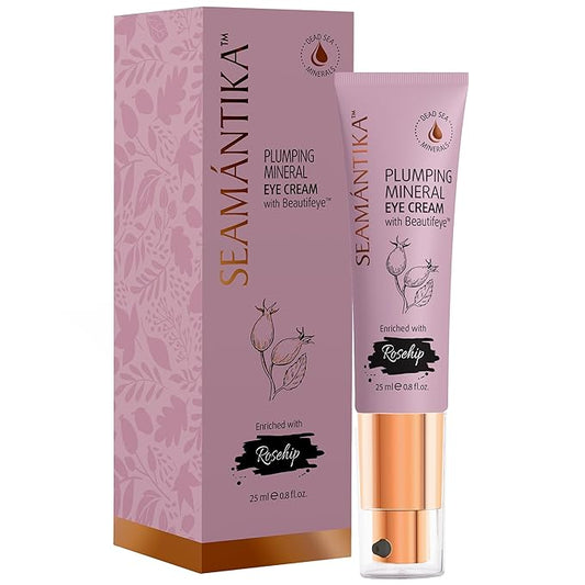 PLUMPING MINERAL EYE CREAM - Firming, Lifting, & Smoothing Formula, Eye Cream Anti-Aging - Quick Absorbing & Rich Moisture Finish, Beautifeye Concentrate for Dry & Wrinkled Skin - 25 ml