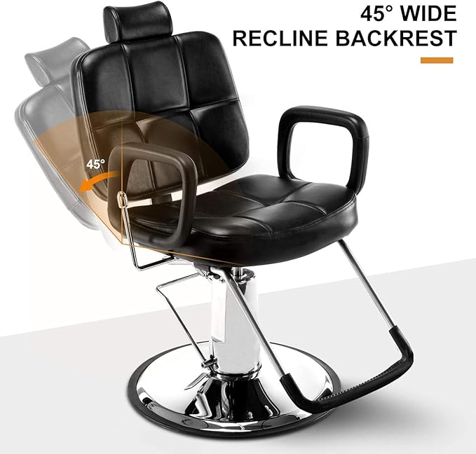 Artist hand Hydraulic Recline Barber Chair Salon Chair for Hair Stylist Heavy Duty Tattoo Chair Shampoo Beauty Salon Equipment