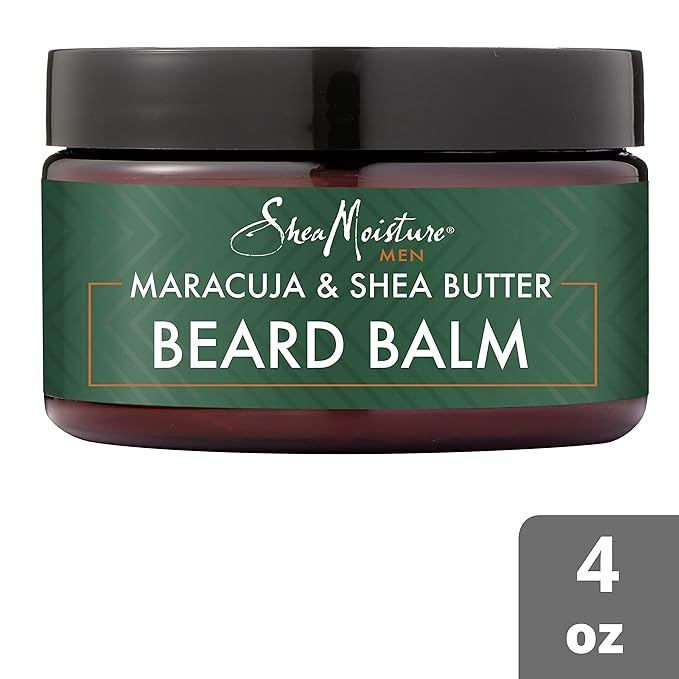 SheaMoisture Beard Balm for Men, 2-Pack – Moisturizing Shea Butter & Maracuja Oil, Gifts for Men, 4 Oz Ea