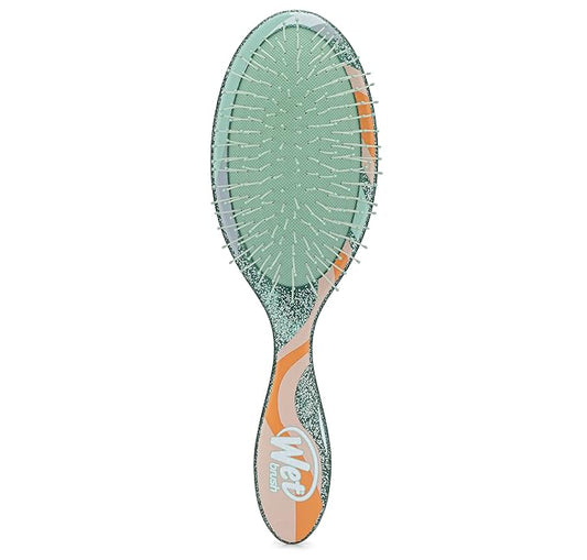 Wet Brush Original Detangler Hair Brush, Green (Glitter Vortex) - Ultra-Soft IntelliFlex Bristles - Detangling Brush Glides Through Tangles (Wet Dry & Damaged Hair) - Women & Men