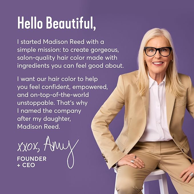 Madison Reed Radiant Hair Color Kit | 10NGV Light Golden Blonde (Amalfi Blonde) for 100% Gray Hair Coverage | Salon Quality Permanent Hair Dye | PPD-Free & Ammonia-Free | (Packaging May Vary) 1 Pack