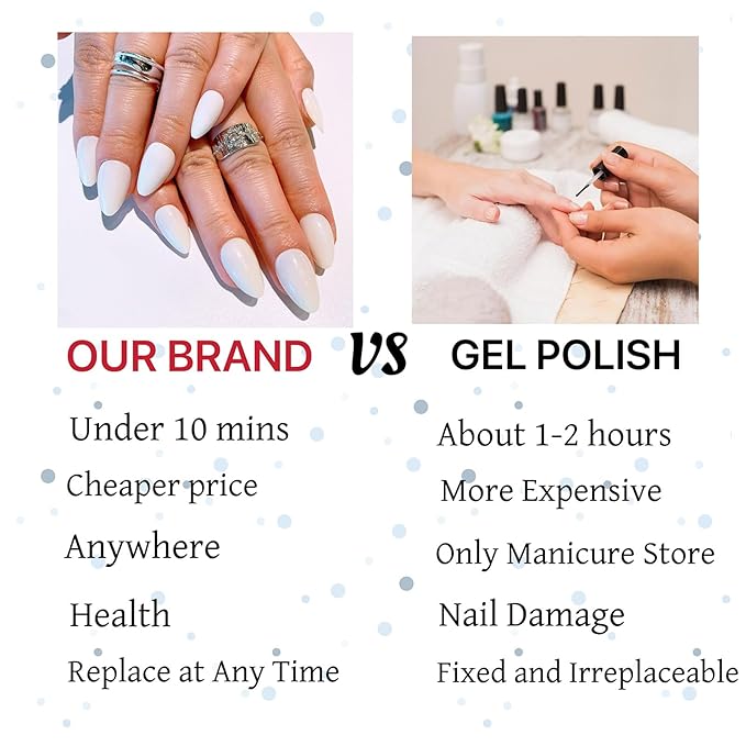 Press on Nails Pure White Short Almond Fake Nails Glossy Acrylic Nails Full Cover Glue on Nails Milky White Nail Art Design Solid Color Stick on Nails for Women and Girls 30 Pcs Artificial Nails